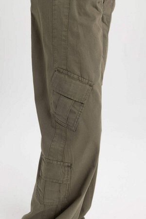 Классные брюки карго прямого кроя из 100 % хлопка