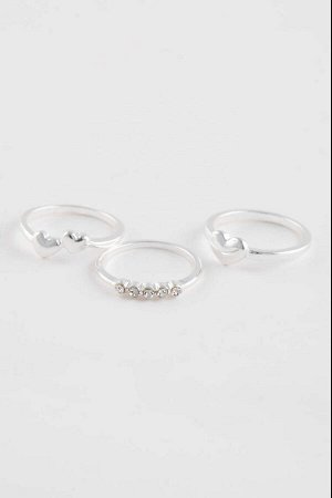 Женское серебряное кольцо из шести частей