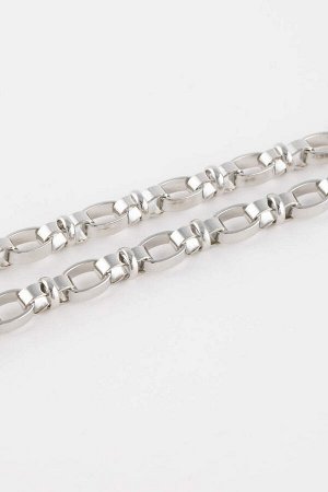Женское серебряное ожерелье с толстой цепочкой