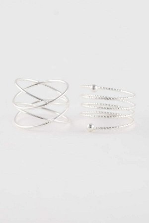 Женское серебряное кольцо из четырех частей