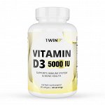 1WIN / Витамин D3 5000 ME, 60 капсул, БАД