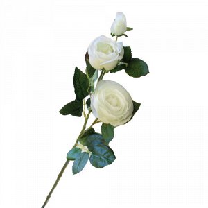 Роза белая 3 цветка 75 см