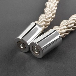 Подхват для штор «Шнур витой», d=1.5x56 см, молочный