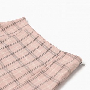 Юбка женская мини, MINAKU: Casual Collection цвет клетка розовая