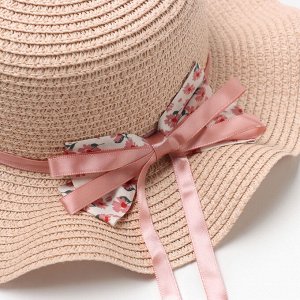 Шляпа для девочки "Милашка" MINAKU, р-р 54, цв.розовый
