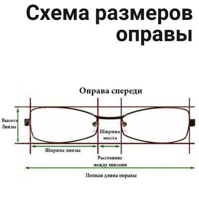 Размер оправы - 👓Очки с диоптриями, компьютерные, от солнца👁 Линзы ...
