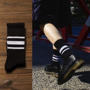 Мужские носки в рубчик хлопковые высокие Vintage 1 пара  (p-p 36-44)