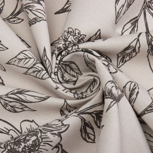 Скатерть Этель "Black flowers" 149х180см, 100% хл, саржа 190 г/м2