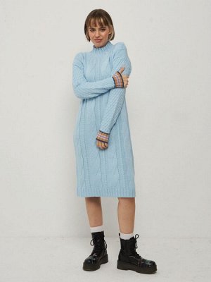 Платье женское BY222-20025   14-4317/245/50436/9752 холодный голубой/деним/ириска тоффи/камелия