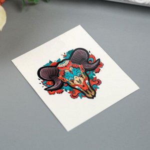 Татуировка на тело "Череп барана с орнаментом"