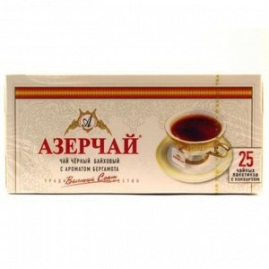Чай черный байховый 25пак Азерчай Бергамот с конв