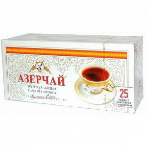 Чай черный байховый 25пак Азерчай Бергамот с конв