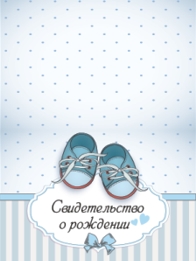 Обложка для Свидетельства о рождении "Ботиночки"