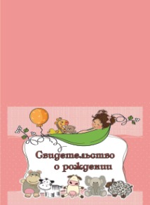 Обложка для Свидетельства о рождении "Девочка"