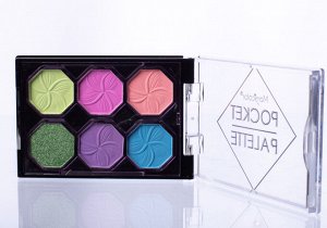MC1116№03 POCKET PALETTE Тени для век-пигменты 6-ти цветные НОВИНКА 2024!