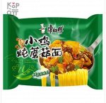 Лапша быстрого приготовления Kangshifu со вкусом грибов (пакет) не острая  85 гр Китай