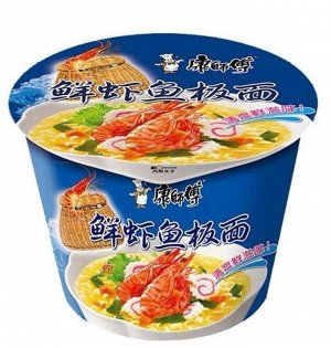 Лапша быстрого приготовления  Kangshifu со вкусом креветок (чашка)  85 гр Китай