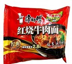 Лапша быстрого приготовления Kangshifu со вкусом тушеной говядины (пакет) не острая 85 гр Китай