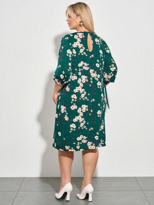 Платье 0277-1а тёмно-зелёный