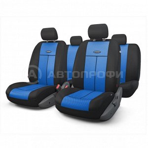 Автомобильные чехлы TT, полиэстер/сетка AIR MESH, 9 предметов, передний ряд, задний ряд, AIRBAG, черн./синий