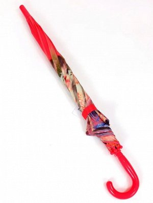 Зонт детский трость полуавтомат Котята цвет Красный (DINIYA)