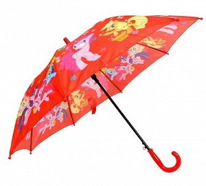 Зонт детский трость полуавтомат Пони цвет Красный (DINIYA)