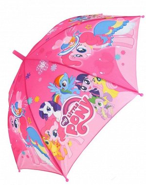 Зонт детский трость полуавтомат Пони цвет Розово-лавандовый (DINIYA)