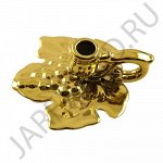 Подсвечник &quot;Лист&quot;, керамика, золотой