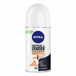 Дезодорант ролик жен. Nivea д/черн. и бел Extra.50мл Экстра