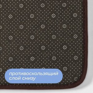 Коврик для ванной и туалета SAVANNA «Стоун», 40x60 см, коричневый
