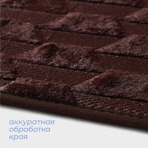 Коврик для ванной и туалета SAVANNA «Стоун», 40*60 см, коричневый