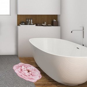 Коврик для ванной Этель Bloom with grace 67х57±2см, 100% п/э, велюр