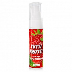 Съедобный интимный гель TUTTI-FRUTTI со вкусом земляники, 30 г