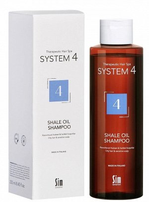 System 4 Shale Oil Shampoo Терапевтический шампунь №4 для жирной и чувствительной кожи головы 250 мл