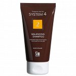 System 4 Balancing Shampoo Терапевтический шампунь №2 для сухой кожи головы 75 мл