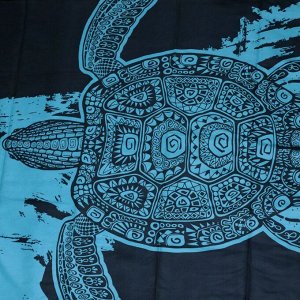 Полотенце с принтом Черепаха 145x210 см, микрофибра