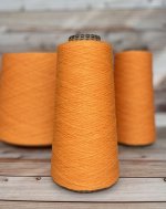 Пряжа для вязания 100 гр., Organic Coton 100% органический хлопок 1500 м/100 грамм  Мандариновый