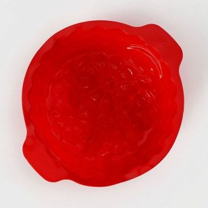 Форма для выпечки Доляна «Корзина», силикон, 26*22,5*9 см, цвет красный