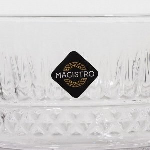 Бокалы для шампанского Magistro «Элизиум», 250 мл, 10.2x16.5 см, стекло, набор 2 шт., прозрачные