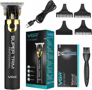 Профессиональный Триммер для стрижки волос, бороды и усов VGR-082 аккумуляторный