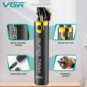 Профессиональный Триммер для стрижки волос, бороды и усов VGR-082 аккумуляторный