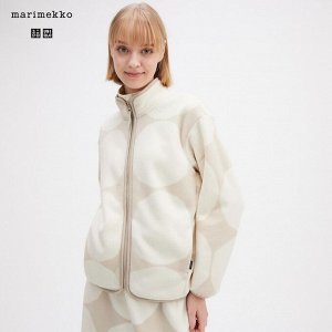 UNIQLO Флисовая куртка на молнии, светло серый