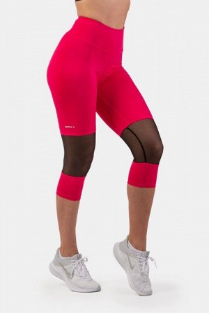 Лосины NEBBIA High waist  3/4  Length Sporty (406) - Розовый