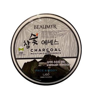 Эссенция-гель, для лица и тела успокаивающая с экстрактом Древесного Угля/ Charcoal Essence Beaumyr, Juno, 300 г, (45)