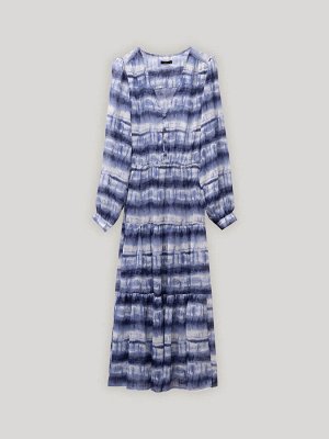 Платье с абстрактым принтом  цвет: Синий PL1334/myodes
