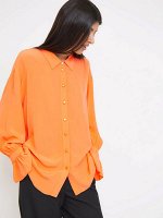 Рубашка однотонная B2827/tangerine