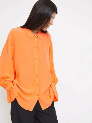 EMKA Рубашка однотонная B2827/tangerine