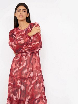 Платье приталенного кроя  цвет: Бордовый PL1422/josue