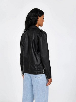 EMKA Куртка из экокожи  цвет: Черный N039/dido