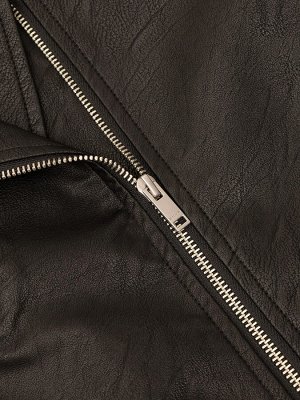 Куртка из экокожи  цвет: Черный N039/dido